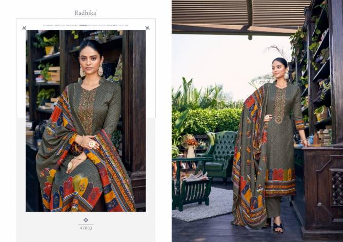 Azara Aarohi By Radhika Printed Cotton Dress Material Catalog